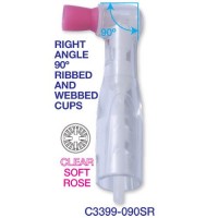  Premium Plus Disposable Prophy Angles with Latex-Free Cups (100 pcs) - Clear/Soft - 90°